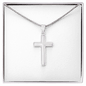 To My Dad | I Love You - Stainless Steel Cross Necklace